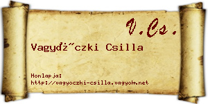 Vagyóczki Csilla névjegykártya