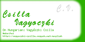 csilla vagyoczki business card